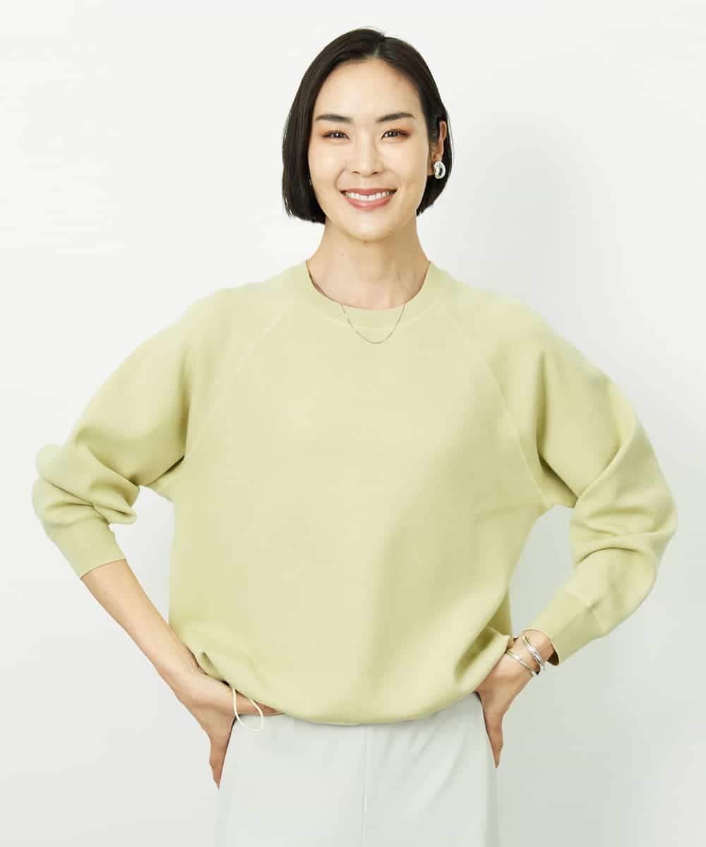 F6FDD02210 MICHEL KLEIN(小さいサイズ)(メゾン ドゥ サンク) [小さいサイズ]ドロストラグランニットプルオーバー ネイビー