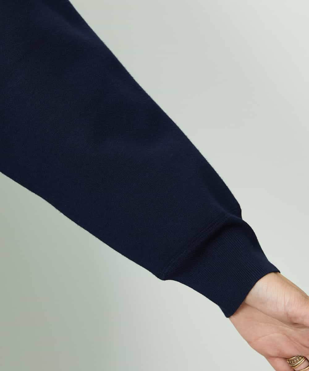 F6FDD02210 MICHEL KLEIN(小さいサイズ)(メゾン ドゥ サンク) [小さいサイズ]ドロストラグランニットプルオーバー ネイビー