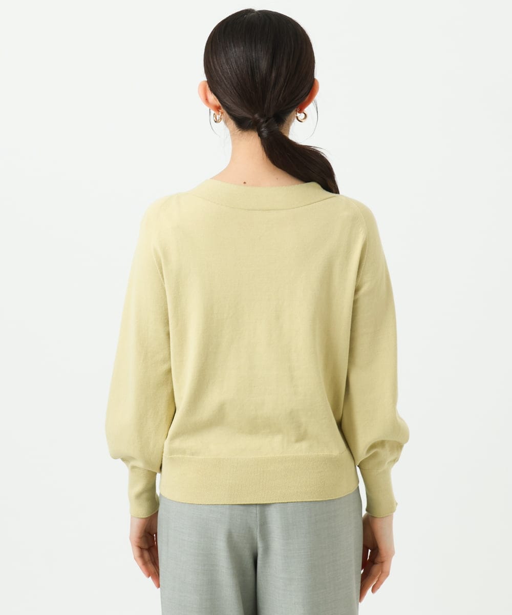 F6FDD15190 MICHEL KLEIN(小さいサイズ)(メゾン ドゥ サンク) [小さいサイズ]ホールガーメント(R)ボトルネックニット イエロー