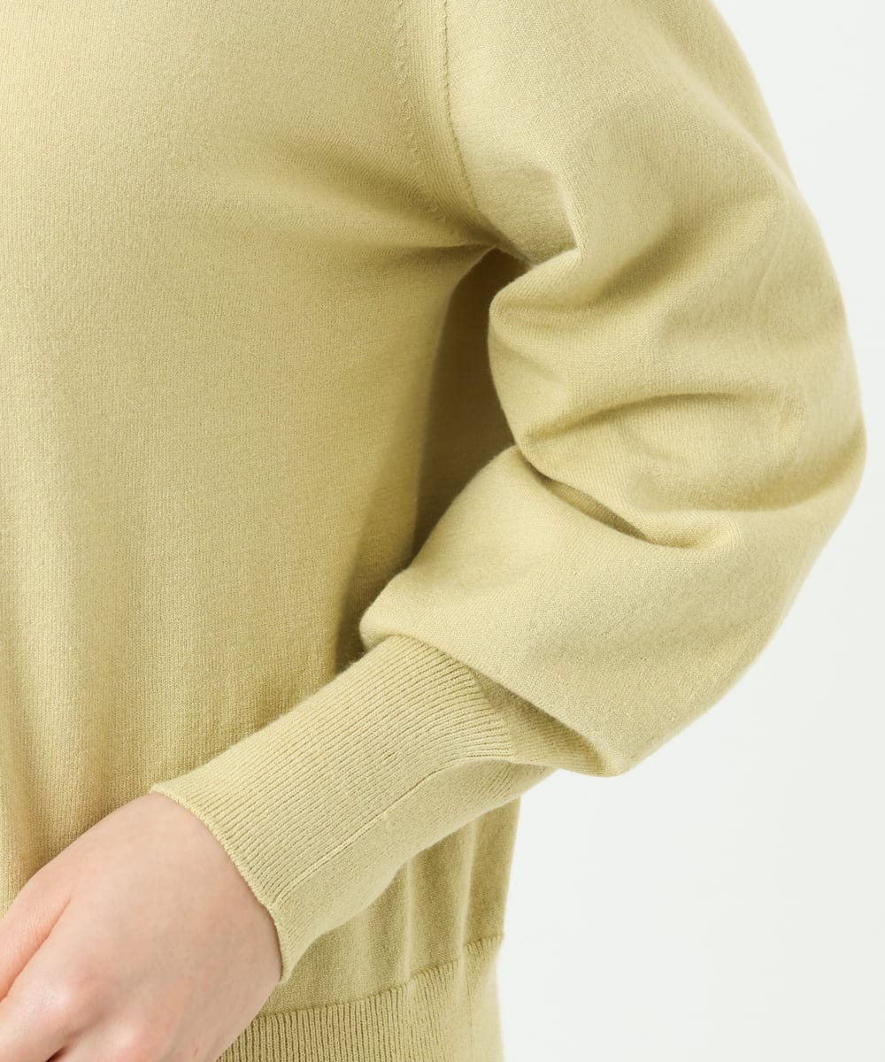 F6FDD15190 MICHEL KLEIN(小さいサイズ)(メゾン ドゥ サンク) [小さいサイズ]ホールガーメント(R)ボトルネックニット イエロー