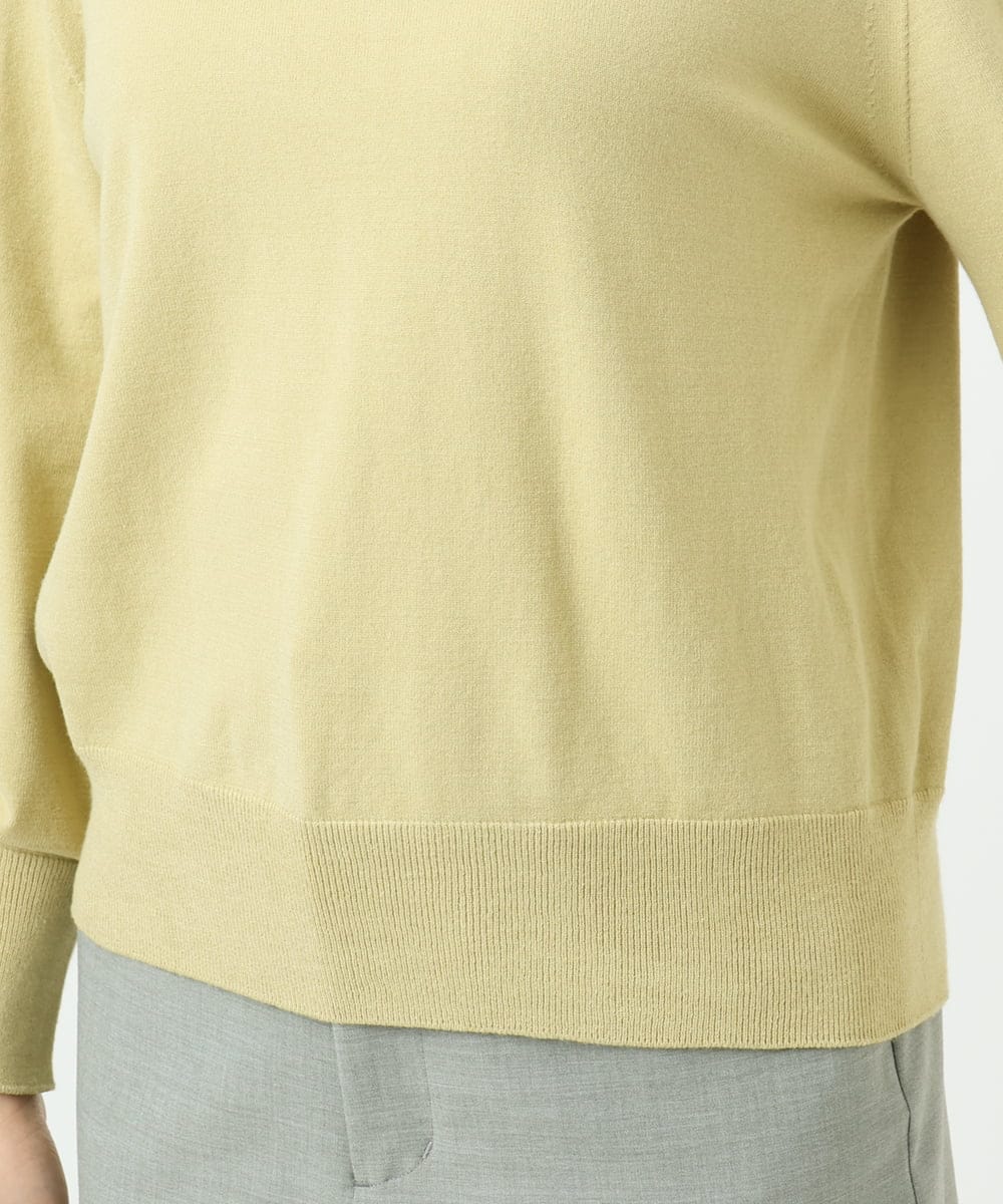 F6FDD15190 MICHEL KLEIN(小さいサイズ)(メゾン ドゥ サンク) [小さいサイズ]ホールガーメント(R)ボトルネックニット イエロー