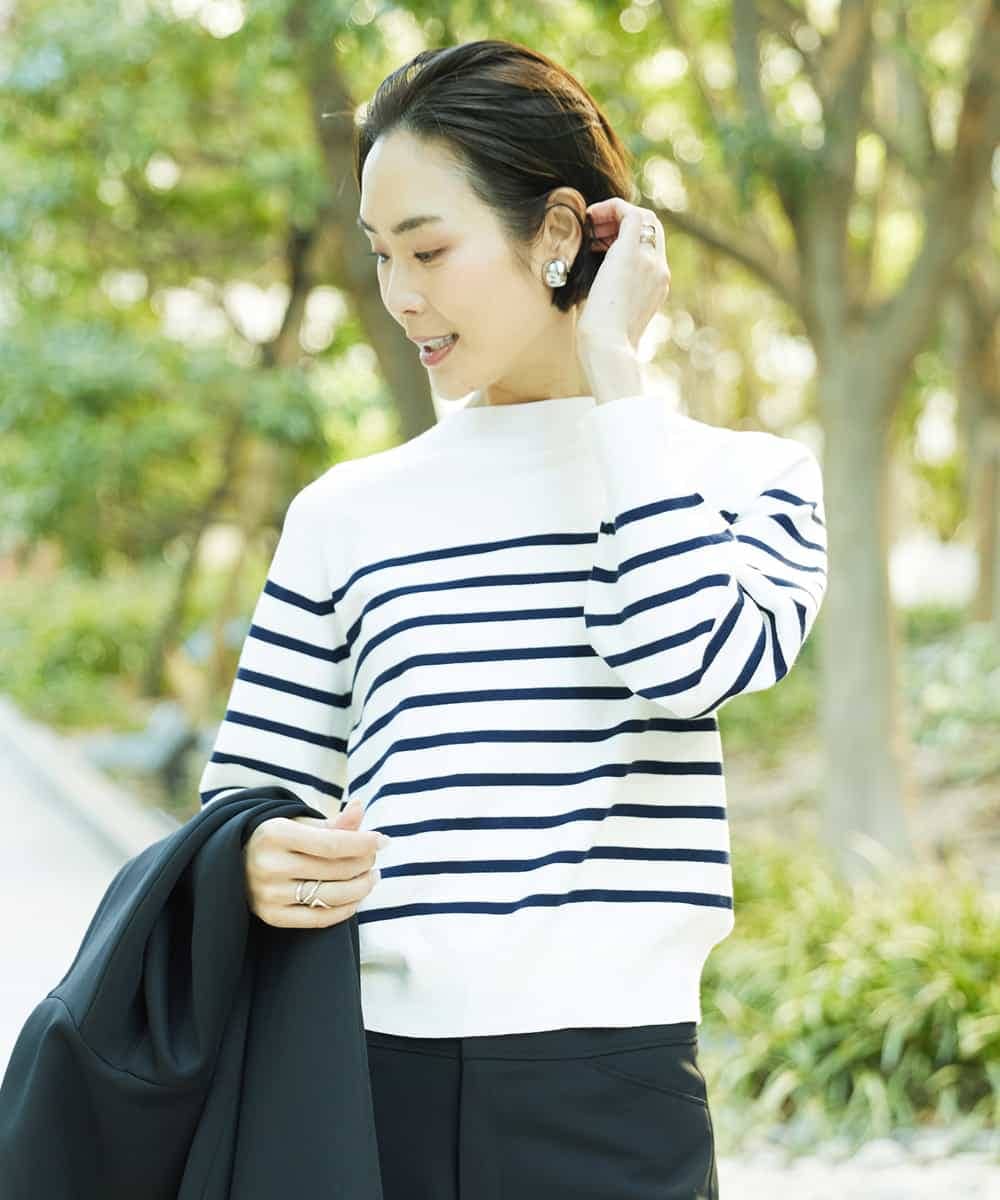 F6FDD15190 MICHEL KLEIN(小さいサイズ)(メゾン ドゥ サンク) [小さいサイズ]ホールガーメント(R)ボトルネックニット イエロー