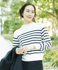 F6FDD15190 MICHEL KLEIN(小さいサイズ)(メゾン ドゥ サンク) [小さいサイズ]ホールガーメント(R)ボトルネックニット アイボリー