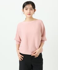 F6FDD17190 MICHEL KLEIN(小さいサイズ)(メゾン ドゥ サンク) [小さいサイズ]［定番人気］ホールガーメント(R)ドルマンスリーブニット ピンク
