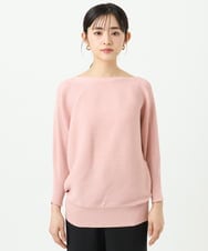 F6FDD17190 MICHEL KLEIN(小さいサイズ)(メゾン ドゥ サンク) [小さいサイズ]［定番人気］ホールガーメント(R)ドルマンスリーブニット ピンク