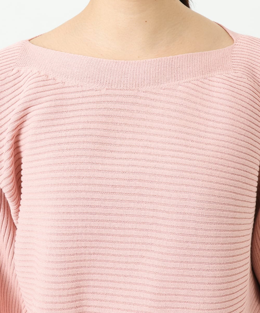 F6FDD17190 MICHEL KLEIN(小さいサイズ)(メゾン ドゥ サンク) [小さいサイズ]［定番人気］ホールガーメント(R)ドルマンスリーブニット ピンク