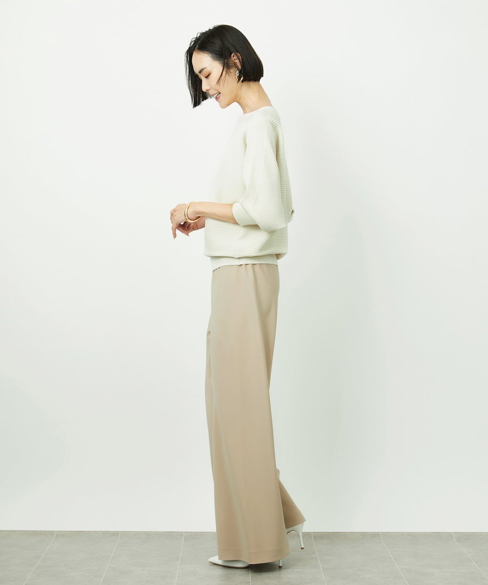 F6FDD17190 MICHEL KLEIN(小さいサイズ)(メゾン ドゥ サンク) [小さいサイズ]［定番人気］ホールガーメント(R)ドルマンスリーブニット ピンク