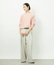 F6FDD17190 MICHEL KLEIN(小さいサイズ)(メゾン ドゥ サンク) [小さいサイズ]［定番人気］ホールガーメント(R)ドルマンスリーブニット ピンク