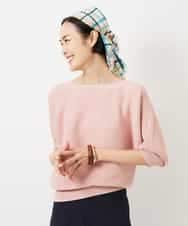 F6FDD17190 MICHEL KLEIN(小さいサイズ)(メゾン ドゥ サンク) [小さいサイズ]［定番人気］ホールガーメント(R)ドルマンスリーブニット ピンク