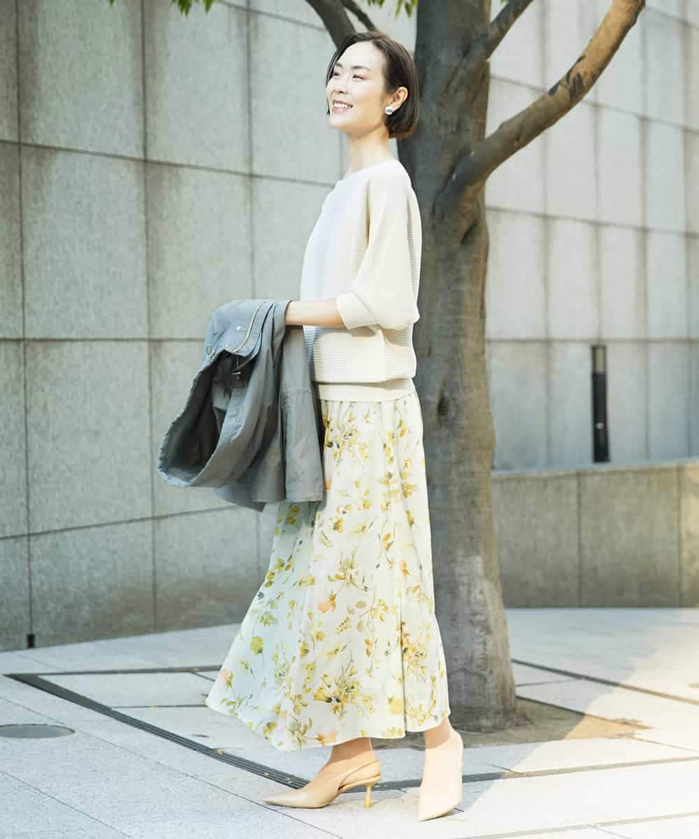 F6FDD17190 MICHEL KLEIN(小さいサイズ)(メゾン ドゥ サンク) [小さいサイズ]［定番人気］ホールガーメント(R)ドルマンスリーブニット ピンク