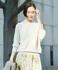 F6FDD17190 MICHEL KLEIN(小さいサイズ)(メゾン ドゥ サンク) [小さいサイズ]［定番人気］ホールガーメント(R)ドルマンスリーブニット アイボリー