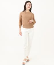F6FFA04230 MICHEL KLEIN(小さいサイズ)(メゾン ドゥ サンク) [小さいサイズ] ホールガーメント(R)ドライタッチラメニット ミント