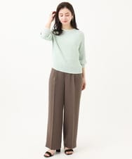 F6FFA04230 MICHEL KLEIN(小さいサイズ)(メゾン ドゥ サンク) [小さいサイズ] ホールガーメント(R)ドライタッチラメニット ミント