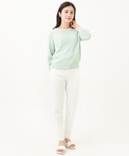 F6FFA04230 MICHEL KLEIN(小さいサイズ)(メゾン ドゥ サンク) [小さいサイズ] ホールガーメント(R)ドライタッチラメニット ミント
