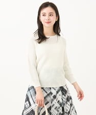 F6FFA04230 MICHEL KLEIN(小さいサイズ)(メゾン ドゥ サンク) [小さいサイズ] ホールガーメント(R)ドライタッチラメニット ミント
