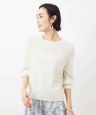 F6FFA04230 MICHEL KLEIN(小さいサイズ)(メゾン ドゥ サンク) [小さいサイズ] ホールガーメント(R)ドライタッチラメニット ミント
