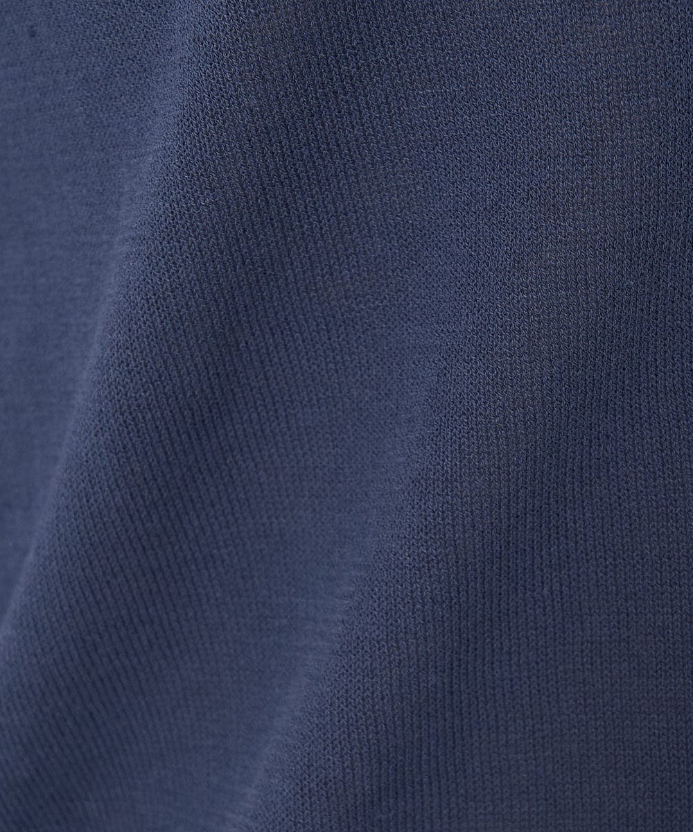 F6FGA18220 MICHEL KLEIN(小さいサイズ)(メゾン ドゥ サンク) [小さいサイズ]クルーネックニットプルオーバー(接触冷感/アンサンブル対応） ネイビー