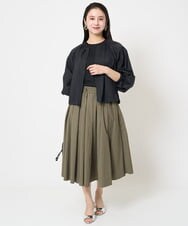 F6FGA18220 MICHEL KLEIN(小さいサイズ)(メゾン ドゥ サンク) [小さいサイズ]クルーネックニットプルオーバー(接触冷感/アンサンブル対応） ネイビー