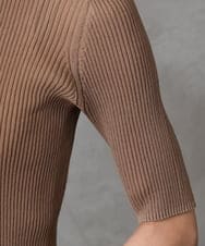 F6FGA24210 MICHEL KLEIN(小さいサイズ)(メゾン ドゥ サンク) [小さいサイズ]シアーリブ襟付きニット ベージュ