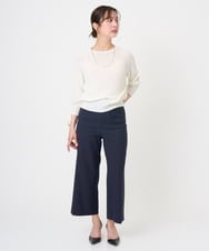 F6FGD04230 MICHEL KLEIN(小さいサイズ)(メゾン ドゥ サンク) [小さいサイズ]ホールガーメント(R)ラグランラメニット ライトブルー