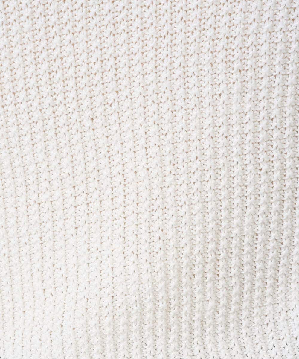 F6FGD04230 MICHEL KLEIN(小さいサイズ)(メゾン ドゥ サンク) [小さいサイズ]ホールガーメント(R)ラグランラメニット ライトブルー