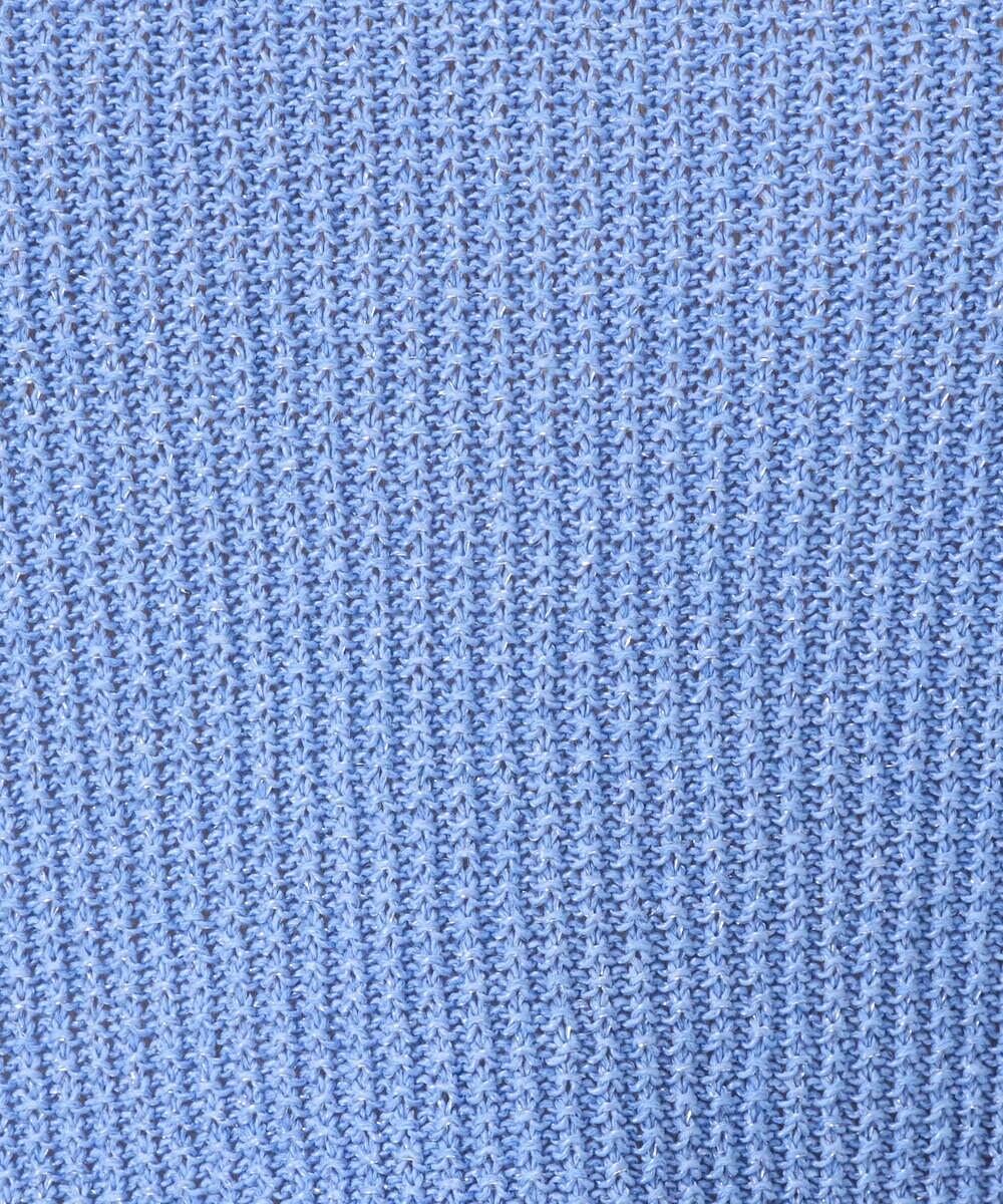 F6FGD04230 MICHEL KLEIN(小さいサイズ)(メゾン ドゥ サンク) [小さいサイズ]ホールガーメント(R)ラグランラメニット ライトブルー