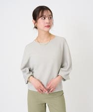 F6FGD18220 MICHEL KLEIN(小さいサイズ)(メゾン ドゥ サンク) [小さいサイズ]ホールガーメント(R)パフスリーブニット オフホワイト