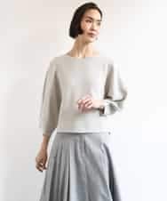 F6FGD18220 MICHEL KLEIN(小さいサイズ)(メゾン ドゥ サンク) [小さいサイズ]ホールガーメント(R)パフスリーブニット オフホワイト