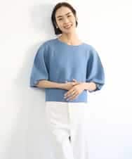 F6FGD18220 MICHEL KLEIN(小さいサイズ)(メゾン ドゥ サンク) [小さいサイズ]ホールガーメント(R)パフスリーブニット オフホワイト