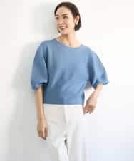 F6FGD18220 MICHEL KLEIN(小さいサイズ)(メゾン ドゥ サンク) [小さいサイズ]ホールガーメント(R)パフスリーブニット オフホワイト