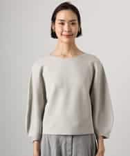 F6FGD18220 MICHEL KLEIN(小さいサイズ)(メゾン ドゥ サンク) [小さいサイズ]ホールガーメント(R)パフスリーブニット オフホワイト