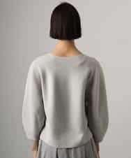 F6FGD18220 MICHEL KLEIN(小さいサイズ)(メゾン ドゥ サンク) [小さいサイズ]ホールガーメント(R)パフスリーブニット オフホワイト