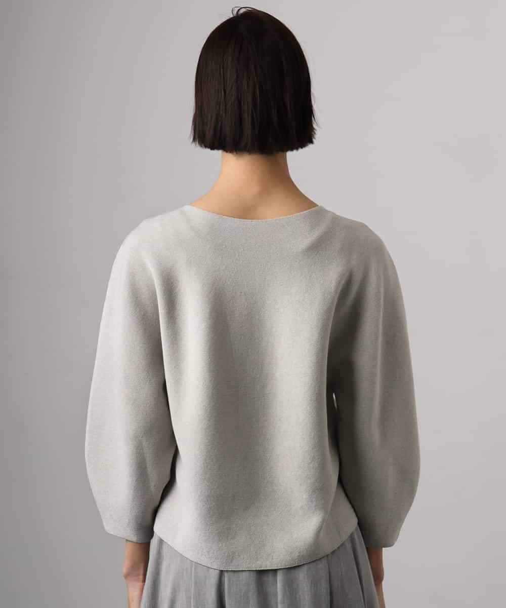 F6FGD18220 MICHEL KLEIN(小さいサイズ)(メゾン ドゥ サンク) [小さいサイズ]ホールガーメント(R)パフスリーブニット オフホワイト