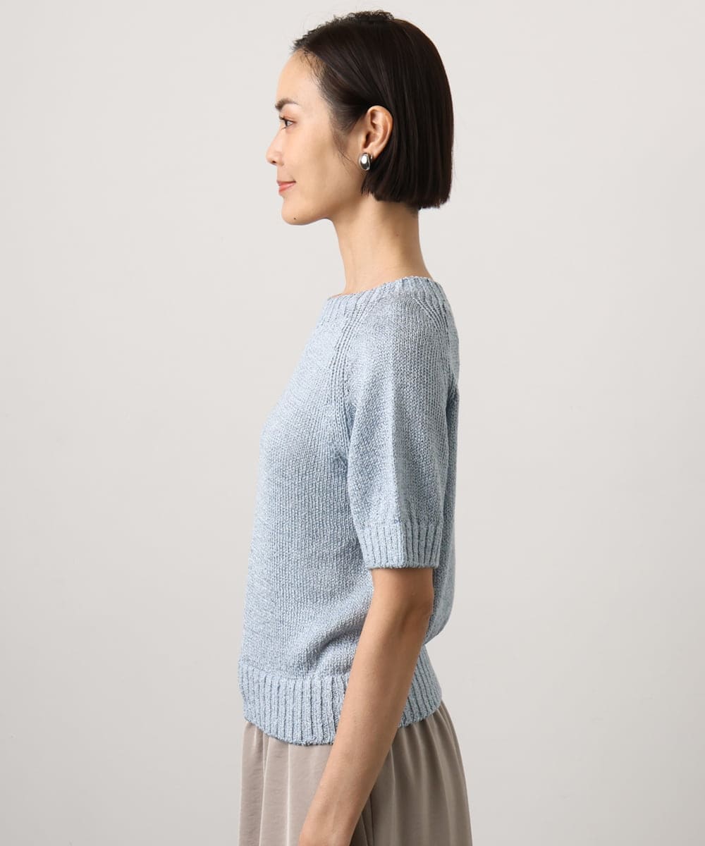 F6FGD19190 MICHEL KLEIN(小さいサイズ)(メゾン ドゥ サンク) [小さいサイズ]フェードカラーラグランニット グリーン