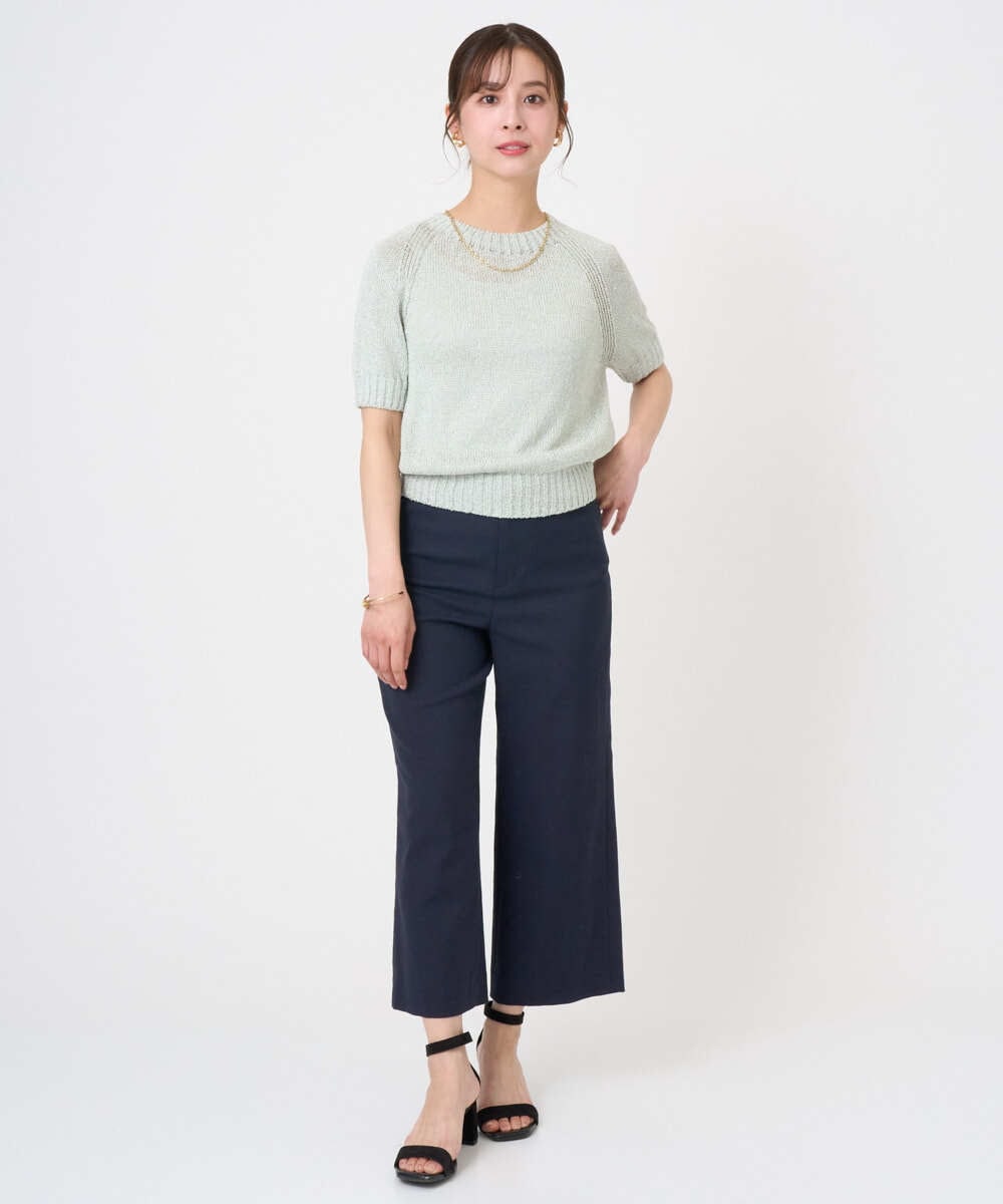 F6FGD19190 MICHEL KLEIN(小さいサイズ)(メゾン ドゥ サンク) [小さいサイズ]フェードカラーラグランニット グリーン