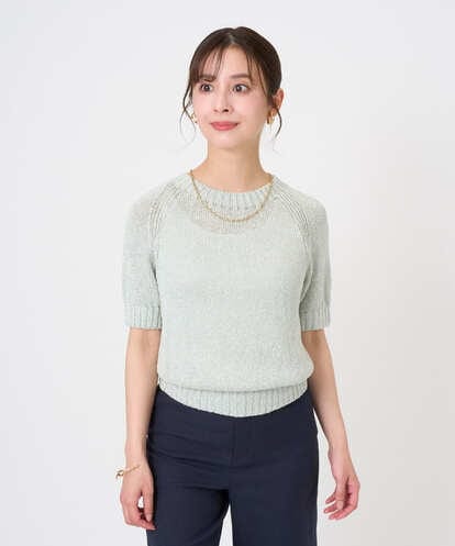 F6FGD19190 MICHEL KLEIN(小さいサイズ) [小さいサイズ]フェードカラーラグランニット