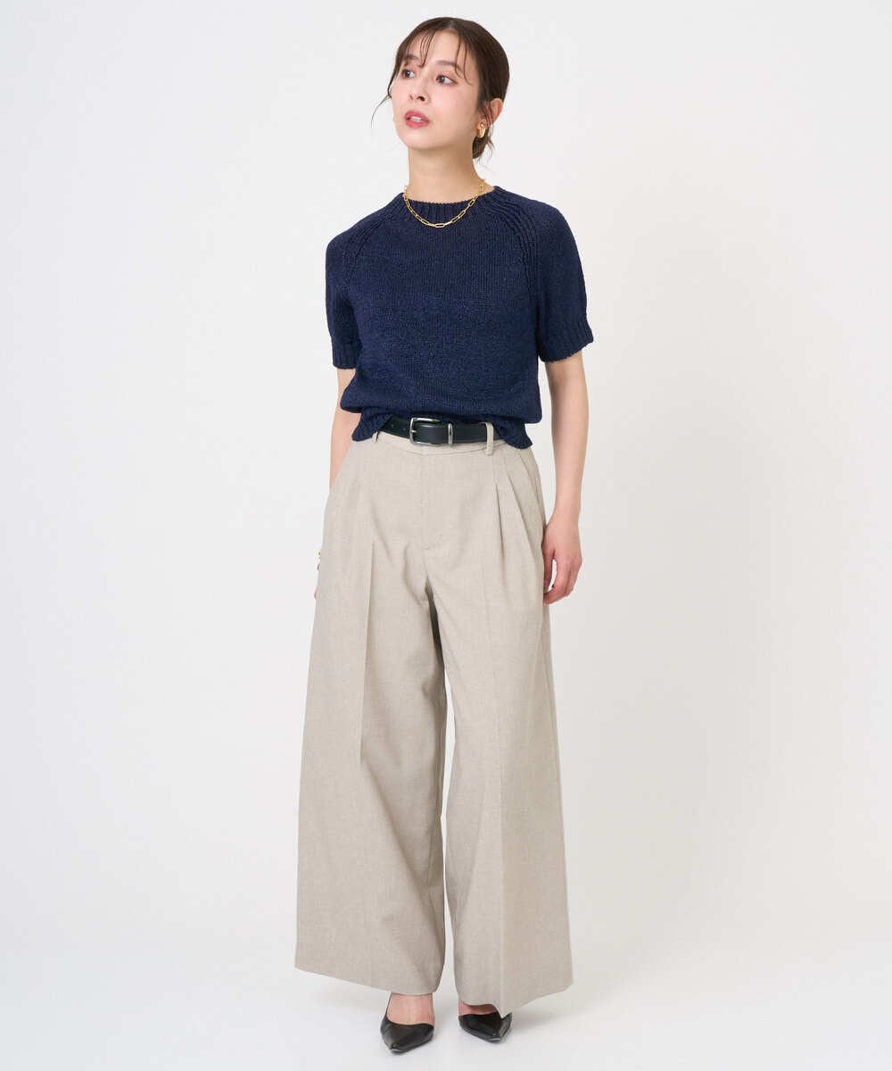 F6FGD19190 MICHEL KLEIN(小さいサイズ)(メゾン ドゥ サンク) [小さいサイズ]フェードカラーラグランニット グリーン