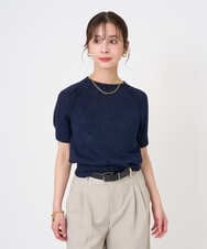 F6FGD19190 MICHEL KLEIN(小さいサイズ)(メゾン ドゥ サンク) [小さいサイズ]フェードカラーラグランニット グリーン