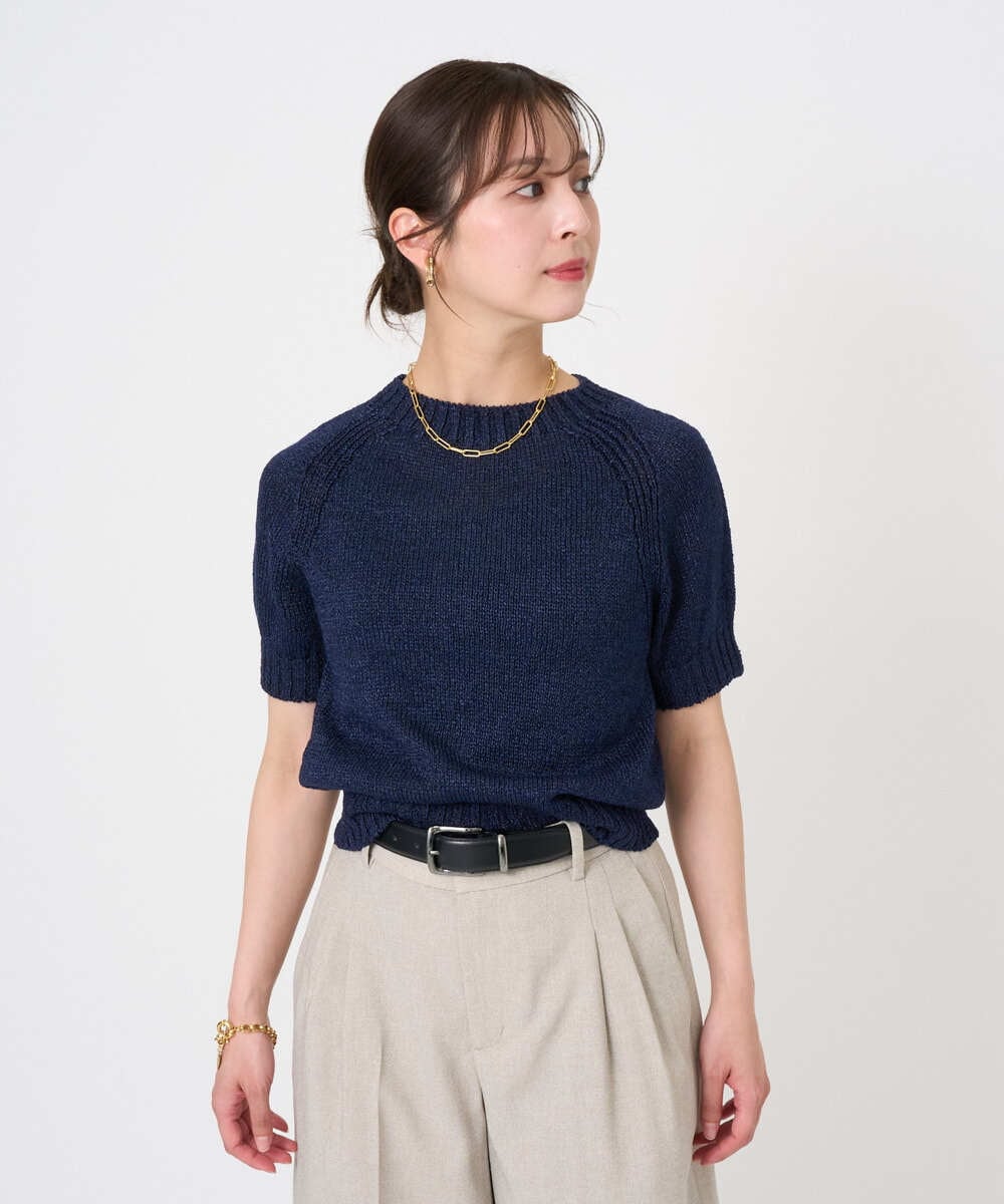 F6FGD19190 MICHEL KLEIN(小さいサイズ)(メゾン ドゥ サンク) [小さいサイズ]フェードカラーラグランニット グリーン