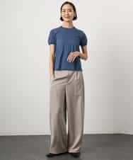 F6FGD24180 MICHEL KLEIN(小さいサイズ)(メゾン ドゥ サンク) [小さいサイズ][アンサンブル対応]シアープルオーバー ブルー