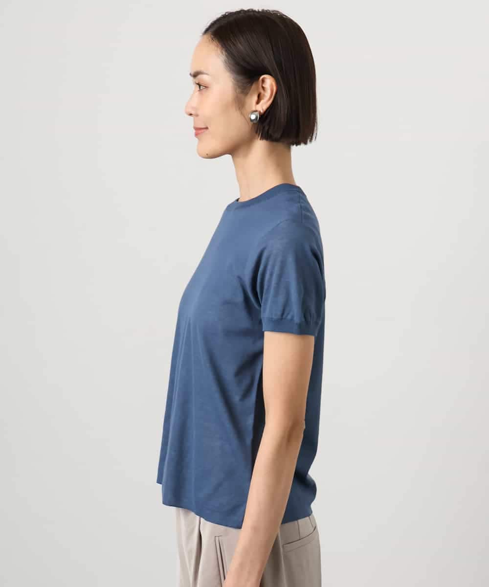 F6FGD24180 MICHEL KLEIN(小さいサイズ)(メゾン ドゥ サンク) [小さいサイズ][アンサンブル対応]シアープルオーバー ブルー