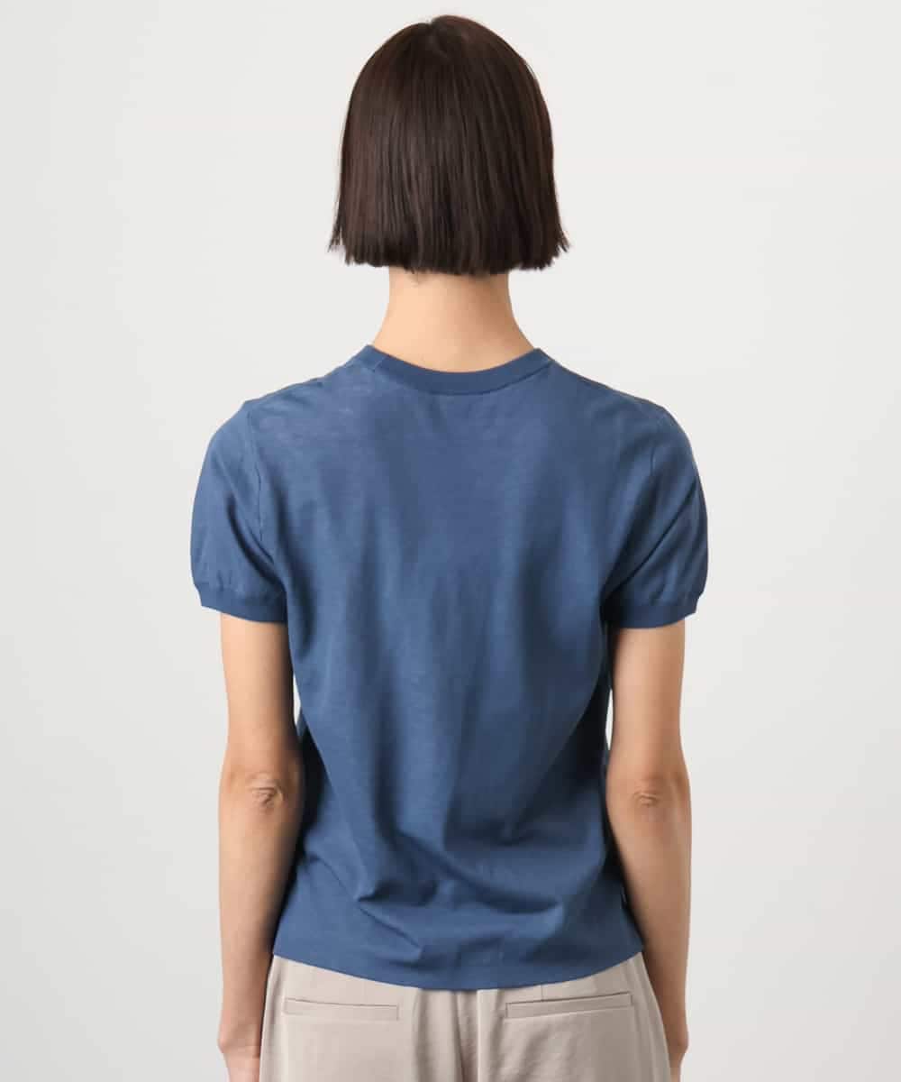 F6FGD24180 MICHEL KLEIN(小さいサイズ)(メゾン ドゥ サンク) [小さいサイズ][アンサンブル対応]シアープルオーバー ブルー