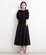 F6FGS24190 MICHEL KLEIN(小さいサイズ)(メゾン ドゥ サンク) [小さいサイズ]ホールガーメント(R)パフスリーブニット グリーン(30)