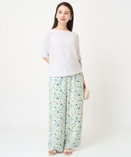 F6FGV36160 MICHEL KLEIN(小さいサイズ)(メゾン ドゥ サンク) [小さいサイズ]ホールガーメント(R)ボートネックニット(新色) ブルー(55)