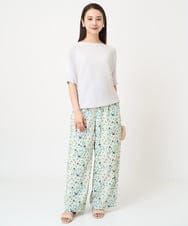 F6FGV36160 MICHEL KLEIN(小さいサイズ)(メゾン ドゥ サンク) [小さいサイズ]ホールガーメント(R)ボートネックニット(新色) ブルー(55)