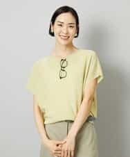 F6FHD26170 MICHEL KLEIN(小さいサイズ)(メゾン ドゥ サンク) [小さいサイズ]ホールガーメント(R)フレンチスリーブニット イエロー