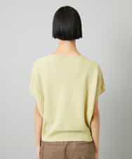 F6FHD26170 MICHEL KLEIN(小さいサイズ)(メゾン ドゥ サンク) [小さいサイズ]ホールガーメント(R)フレンチスリーブニット イエロー
