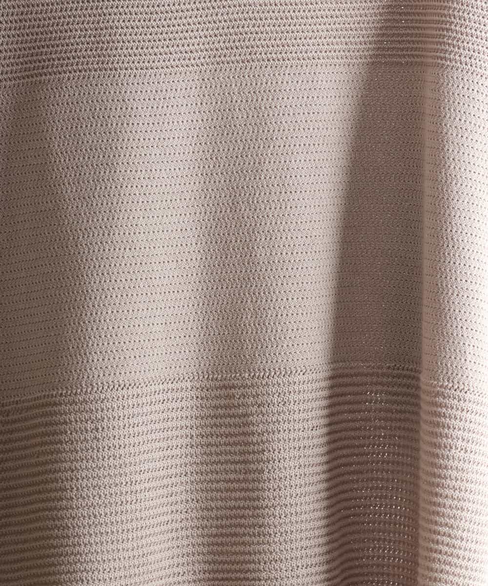 F6FJD21200 MICHEL KLEIN(小さいサイズ)(メゾン ドゥ サンク) 【小さいサイズ】パネル透かし柄ニット ブルー