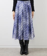 F6HAA13330 MICHEL KLEIN(小さいサイズ)(メゾン ドゥ サンク) [小さいサイズ]ランダムドットジャカードスカート（オリジナルプリント） パープル