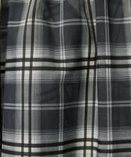 F6HAD15290 MICHEL KLEIN(小さいサイズ)(メゾン ドゥ サンク) [小さいサイズ][セットアップ対応]ギャザースカート　シアーチェック柄 ブラック